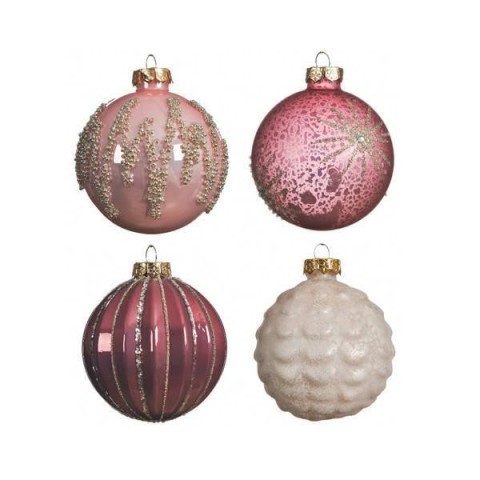 SFERA VETRO DECORATE 4 ASS ROS